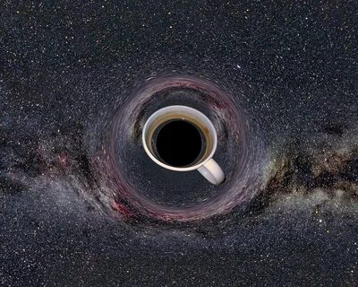 The reality of black holes. A quick mashup of two photos f. 