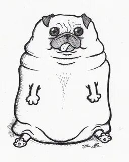 Pug Line Drawing at PaintingValley.com Explore collection of