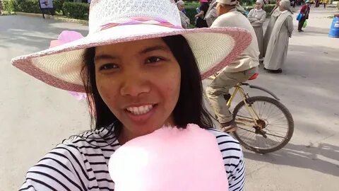 Thai Teen Heather Deep eating cotton candy talking about pic