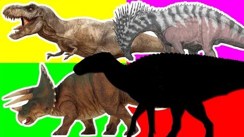 Wrong Shadow Dinosaurs. Match Up Dinosaurs! Learning Tricera