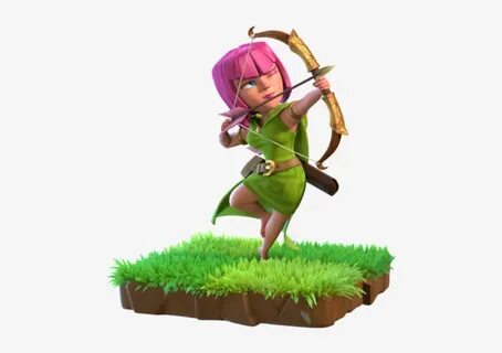 New Troop Art - Las Arqueras De Clash Of Clans PNG Image Tra