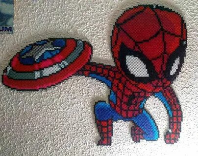 Spider-man Civil War by luisblanes92 Perler bead art, Hama b