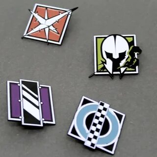 Buttons & Pins FanFit Gaming Six Siege Ash Enamel Pin Lapel 