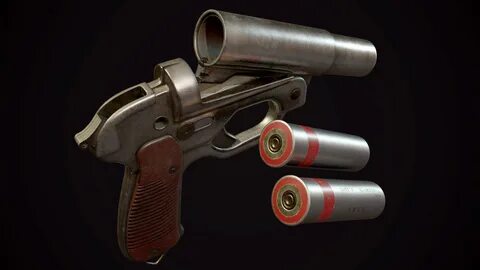 ArtStation - LP-42 Flare Pistol, Jordan Lee Moss Guns, Pisto