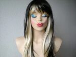 Custom order // Black / Blonde Cosplay wig Dark underneath h