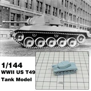 Купить 1/144 стиль новый WWII США T49 танк смолы DIY танки м