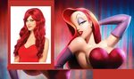 Jessica Rabbit Red Wig With Waves Adult Halloween Costume Ac