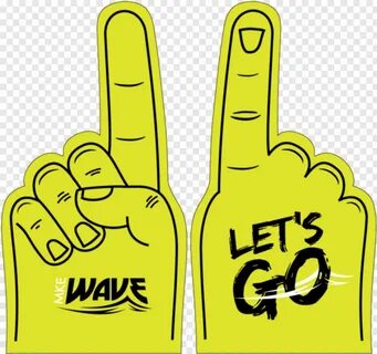 Foam Finger - Mke Wave Foam Finger, Transparent Png - 570x53