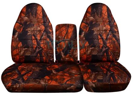 1996-2003 Ford F-150 40/60 Camo Truck Seat Covers Console/Ar