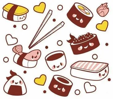 SUSHI Sushi art, Sushi cartoon, Cute doodles