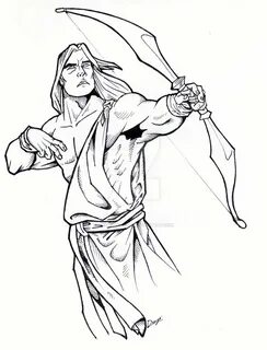 Apollo Greek God Drawing Getdrawings Sketch Coloring Page