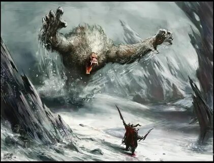 Snow Monster Fantasy beasts, Fantasy creatures, Mythical cre