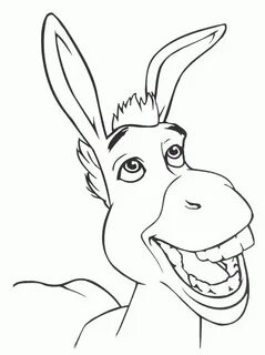 Shrek Coloring Pages - Donkey face coloring pages in 2020 Di