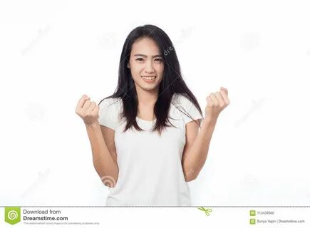 Asian girl doing victory sign