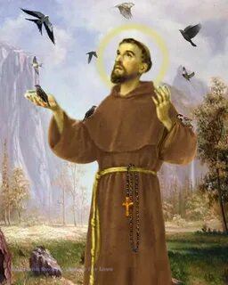 An lovely portrait of Saint Francis of Assisi. Fine art prin