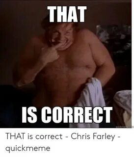 THAT IS CORRECT Quickmemeco THAT Is Correct - Chris Farley -