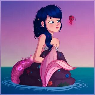 Miraculous Ladybug fã Art: Marinette as a Mermaid Miraculous