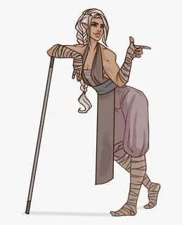 D20 Clipart Dungeons And Dragons - D&d Female Elf Monk , Fre