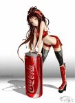 Coca Cola Anime Girls Animoe