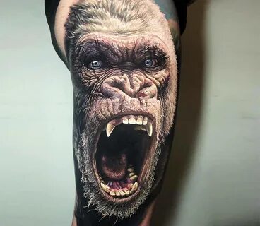 Gorilla monster tattoo by Steve Butcher Photo 27326