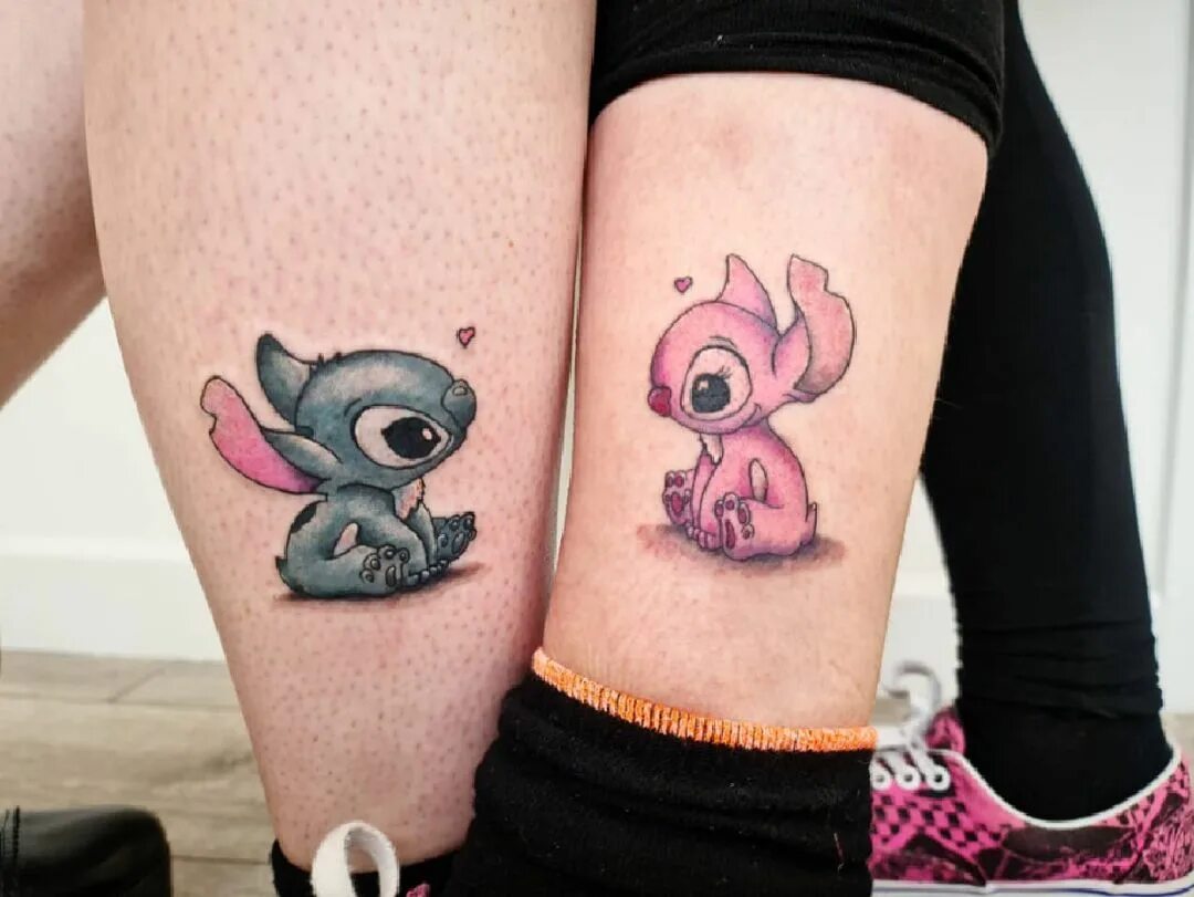 BIG DOG TATTOOS в Instagram: "Cute stitch and angel tattoos for two be...