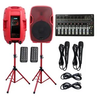 STARAUDIO Pair 3500W 15" Powered PA Audio Active Speakers Sy