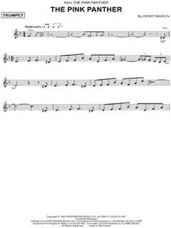 Download Digital Sheet Music of PINK PANTHER for Trumpet