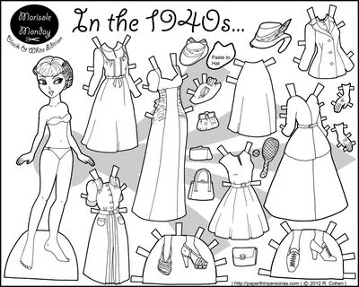 Top 12 Magnificent Paper Doll Coloring Pages Marisole Monday