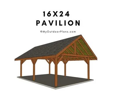 16x24 Gable Pavilion Plans Etsy