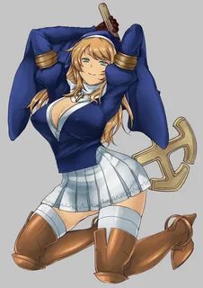 Safebooru - armor armored dress blonde hair boots breasts ch