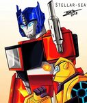 Transformers cyberverse: Bumblebee and Optimus by Stellar-se