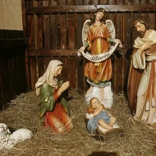 Christmas Nativity Set Scene Cartoon Figures Figurines Baby 