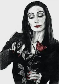 Morticia Addams Painting at PaintingValley.com Explore colle