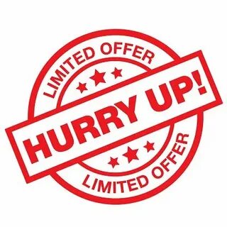 HURRY UP - Limited Offer Label Clipart Image