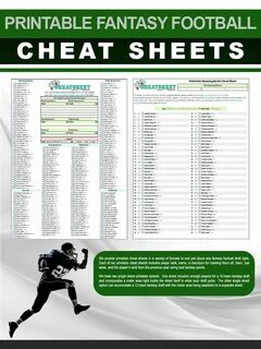 Printable Fantasy Football Cheat Sheets for 2014 Fantasy foo