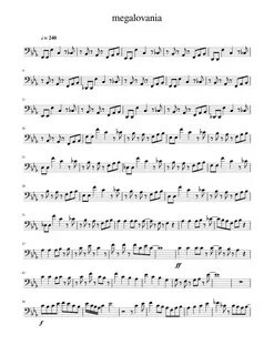Megalovania-Undertale For Cello Sheet music for Cello (Solo)
