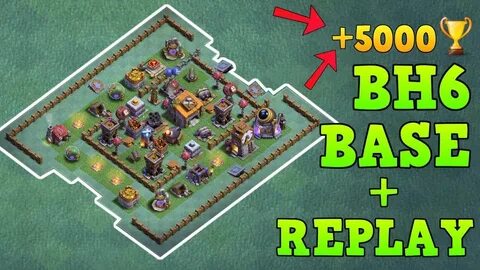 BEST Builder Hall 6 Base +5000 TROPHY w/PROOF CoC BH6 Builde