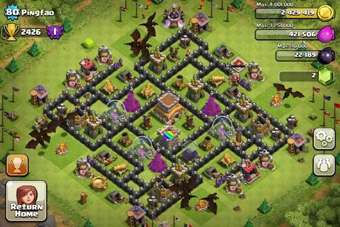 Top 10 Clash Of Clans Town Hall Level 8 Defense Base Design 