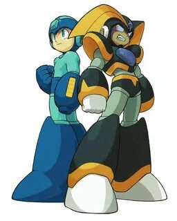 Mega Man & Bass / Rockman & Forte - promotional artwork. Meg