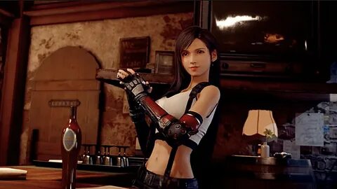 FINAL FANTASY VII REMAKE Tifa Offers Cloud A Drink - YouTube