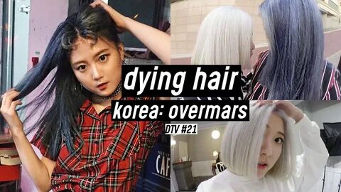 Bleaching + Dying hair in Korea (Platinum Silver & Ash Blue)