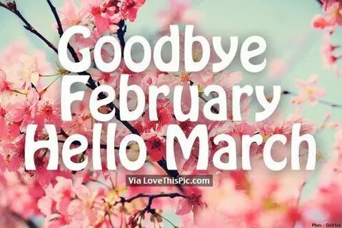 Goodbye February Hello March #GoodbyeFebruary #HelloMarch #M