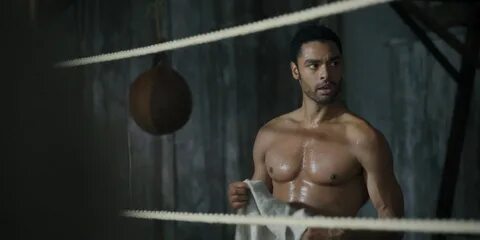 Regé-Jean Page and Martins Imhangbe shirtless in 'Bridgerton