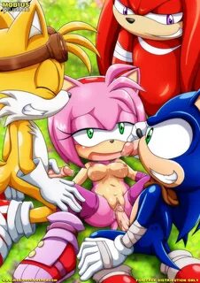 Xbooru - amy rose bbmbbf blue fur echidna fellatio foursome 