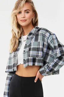 Cropped Flannel Shirt #Affiliate , #ad, #Cropped, #Flannel, 