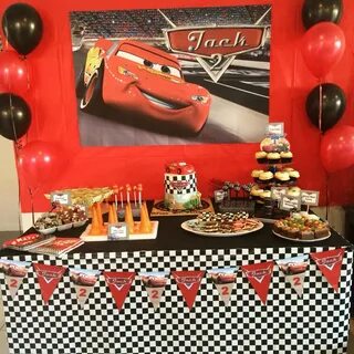 Disney Cars Party. Dessert table. Cars themed food Lightning