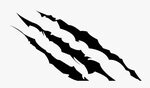 Claw Marks Clip Art , Png Download - Wolverine Black And Whi
