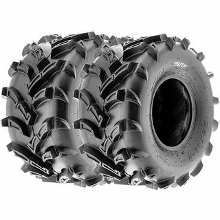 Buy Set of 4 SunF ATV Mud Trail Tires 25x8-12 and 25x10-12, 