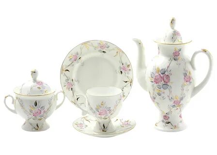 Gallant 8pc. Bone China Coffee Set for 2