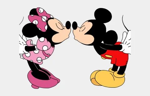 Kiss Clipart Mickey Mouse - Minnie E Mickey Kiss, Cliparts &
